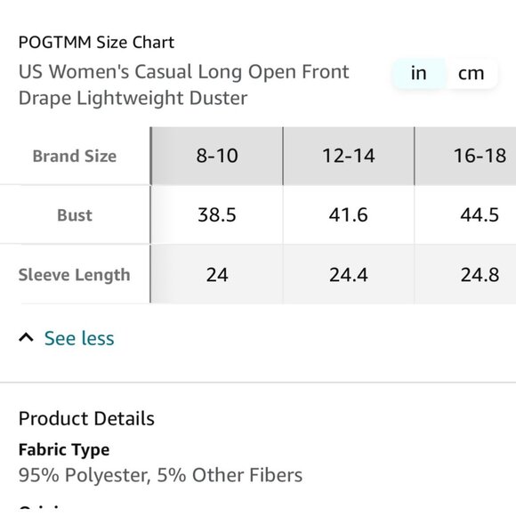 🍒 2/$20 🍒 Soft Beige Long Duster with Rounded Bottom Sz XL - Picture 5 of 5